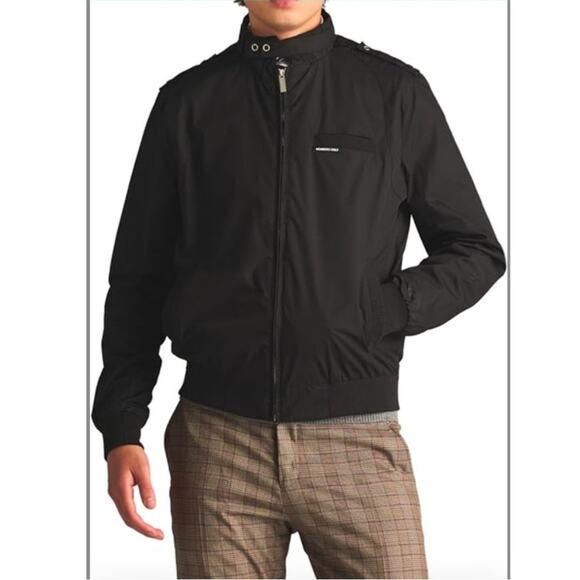 MEMBERS ONLY Classic, Iconic Full zip Jacket/coat; Mens XS, Black 80's inspired - Picture 1 of 16